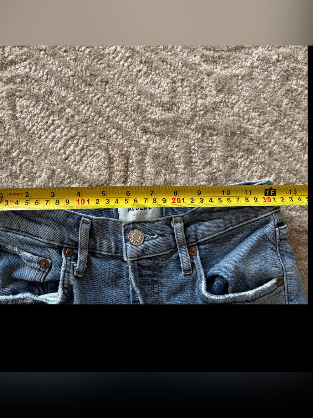 AGOLDE Riley High Rise button front Distressed Ripped Cropped Ankle Jean Wm 25 - Picture 4 of 13